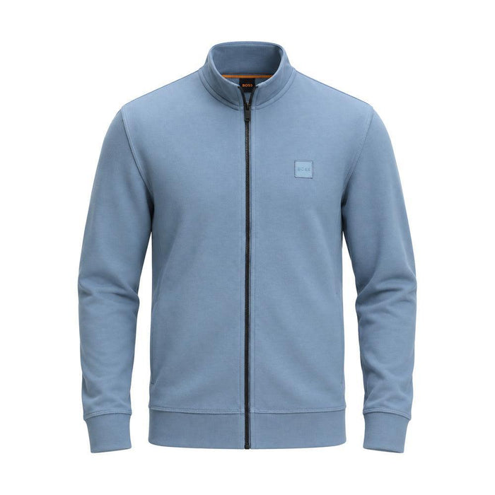 BOSS Zestart Zip Through Sweatshirt Light Pastel Blue