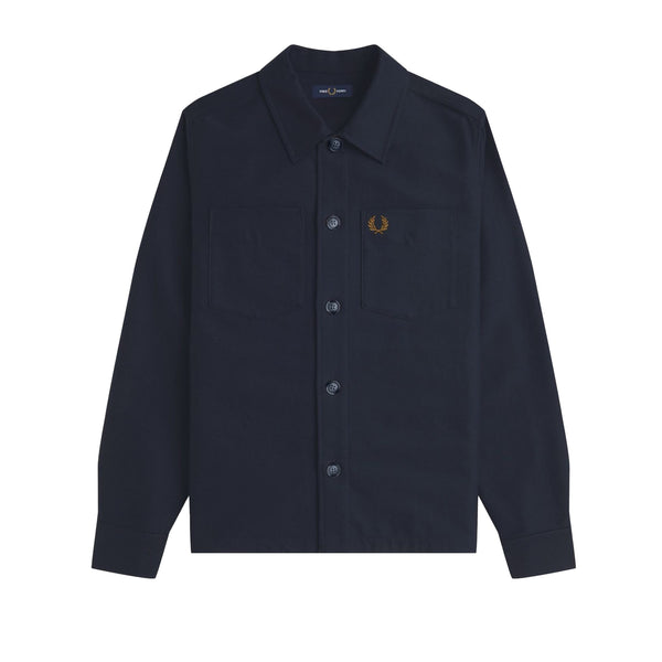 Fred Perry Brushed Twill Overshirt Navy