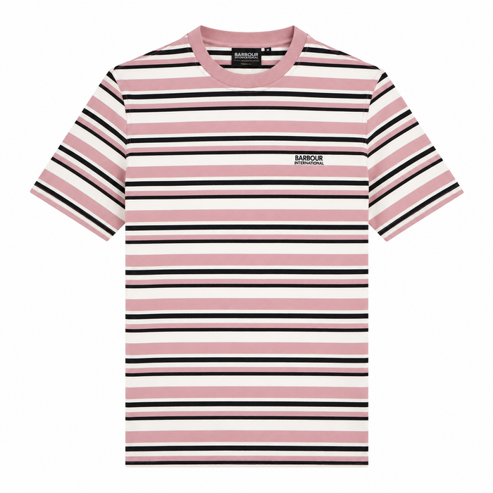 Barbour International Burnwood Stripe T-Shirt Woodrose