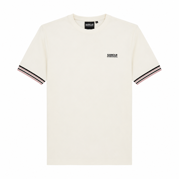 Barbour International Burnwood Tipped Cuff T-Shirt Whisper White