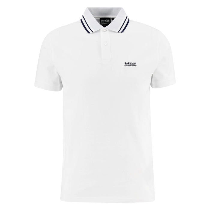 Barbour International Burnwood Tipped Polo Shirt White