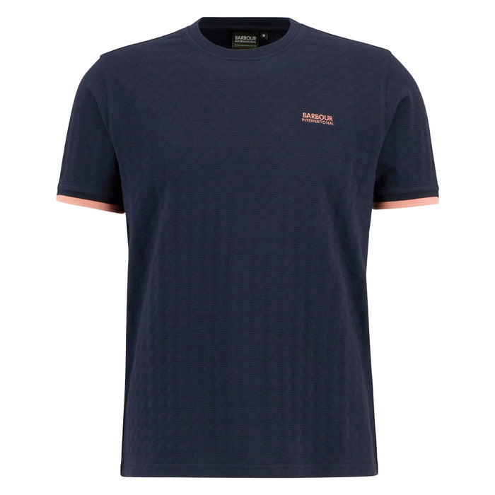 Barbour International Langston Jacquard T-Shirt Navy