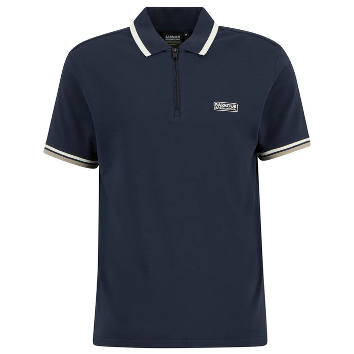 Barbour International Panter Interlock Polo Shirt Navy