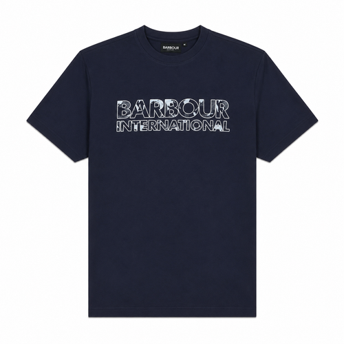 Barbour International Unite Printed Logo T-Shirt Navy