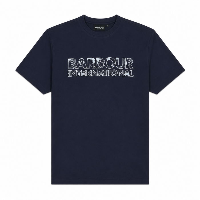 Barbour International Unite Printed Logo T-Shirt Navy