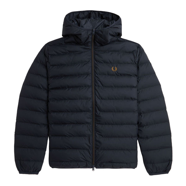 Fred Perry Hooded Insulated Padded Jacket Navy
