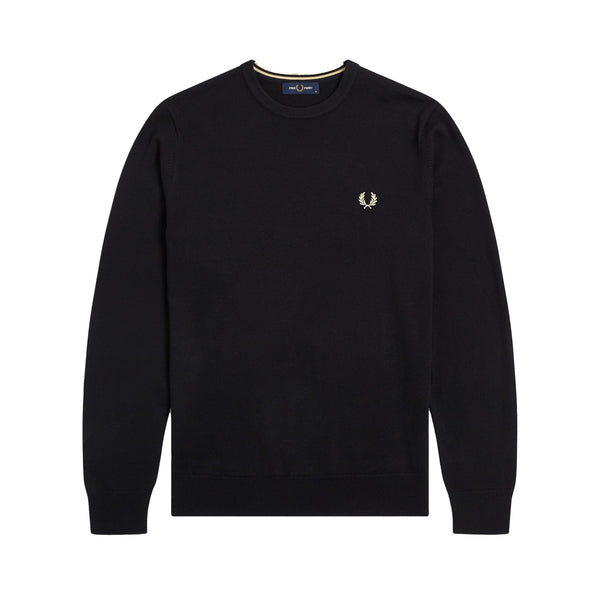 Fred Perry Classic Crew Neck Jumper Black