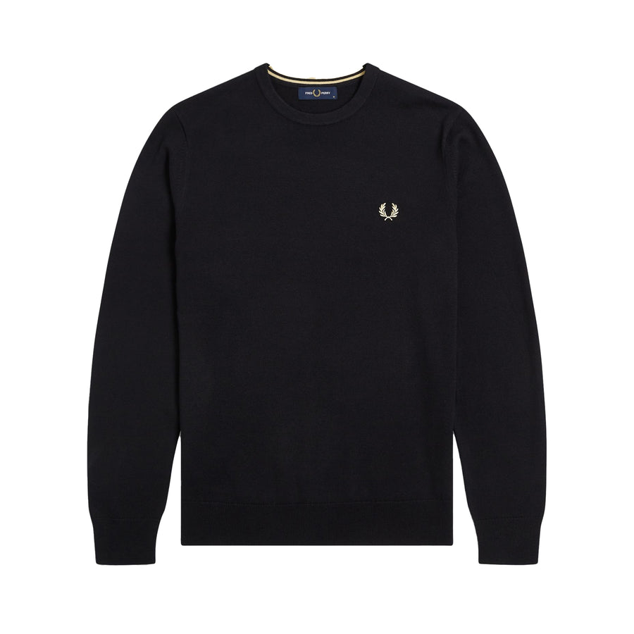 Fred Perry Classic Crew Neck Jumper Black