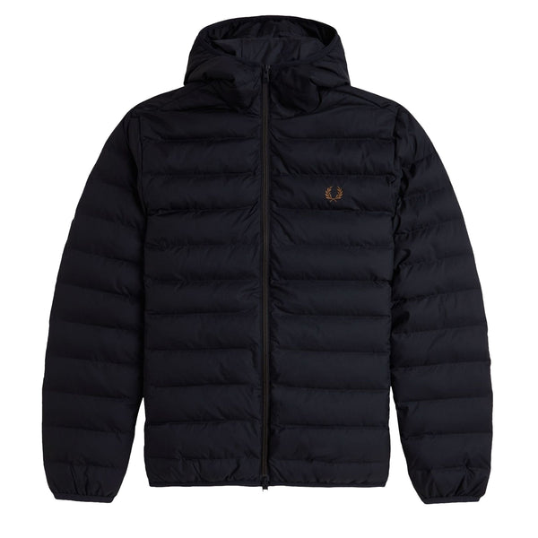 Fred Perry Hooded Insulated Padded Jacket Black