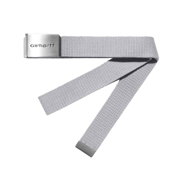 Carhartt WIP Clip Belt Chrome - Sonic Silver-One Size-SPIRALSEVEN DESIGNER MENSWEAR UK