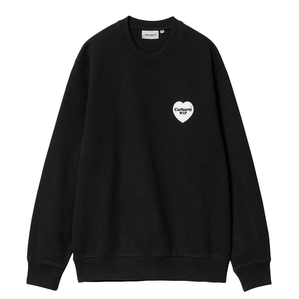 Carhartt WIP Heart Bandana Sweatshirt - Black/White-SPIRALSEVEN DESIGNER MENSWEAR UK