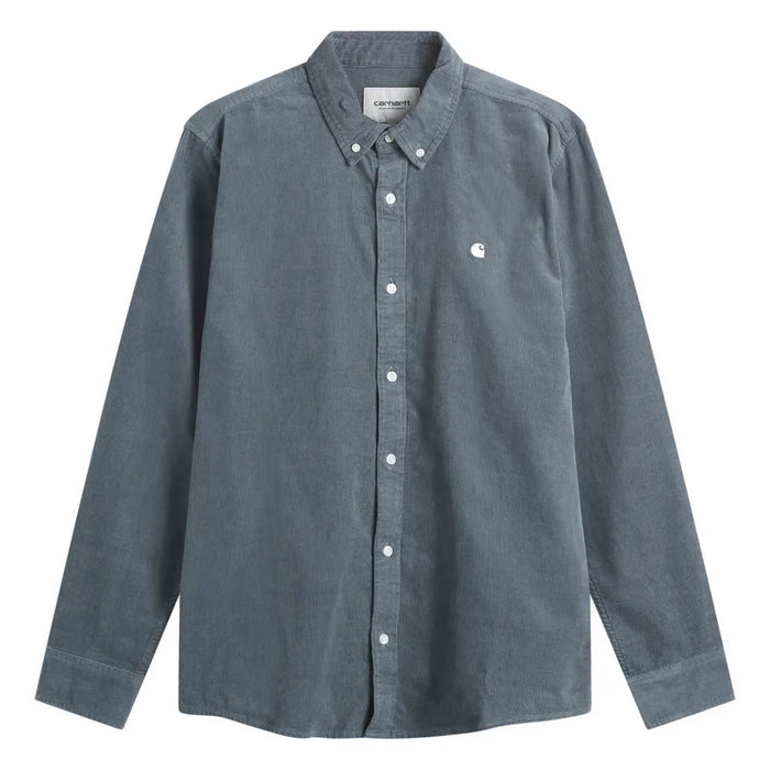 Carhartt WIP L/S Madison Fine Cord Shirt Cozy Blue/Wax