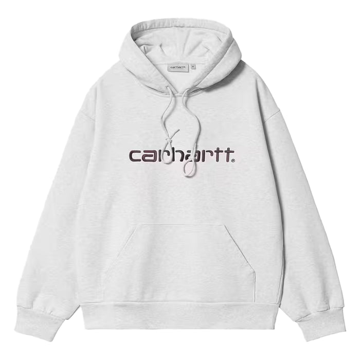 Carhartt WIP Logo Carhartt Hoodie Ash Heather/Cozy Purple