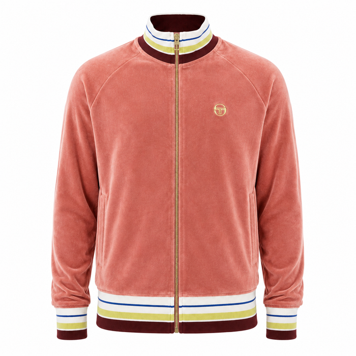 Sergio Tacchini Sartori Velour Track Top Jacket Light Mahogany