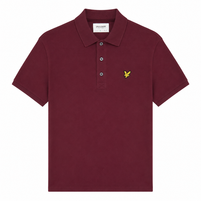 Lyle & Scott Plain Polo Shirt Burgundy