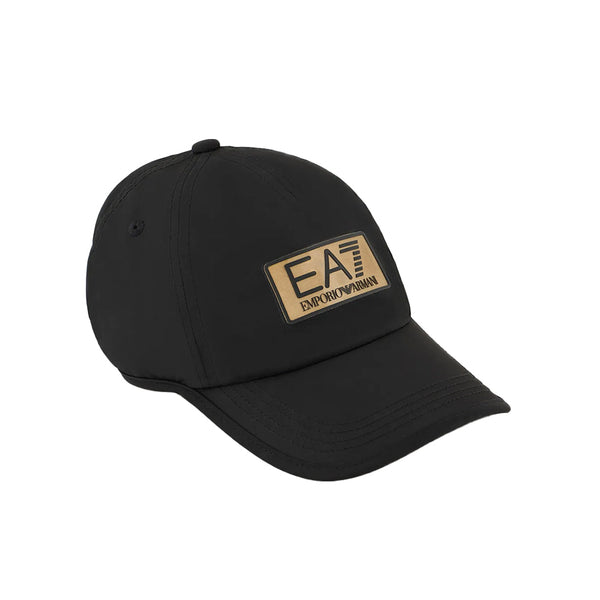 EA7 Emporio Armani ASV Gold Label Baseball Cap - Black-One Size-SPIRALSEVEN DESIGNER MENSWEAR UK