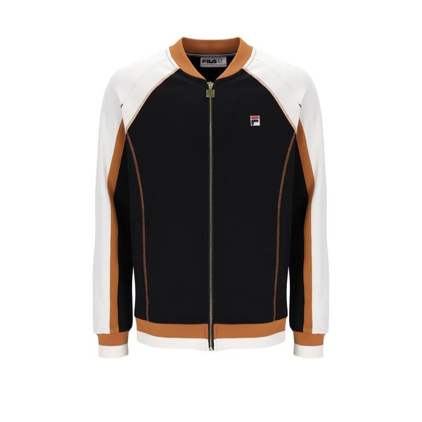 Fila Eliot Flat Lock Detail Track Top Jacket Black/Gardenia/Pumpkin Spice