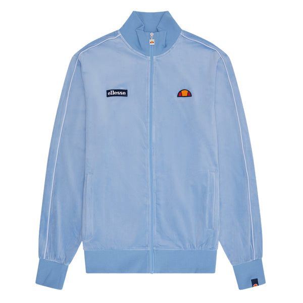 Ellesse Murakaz Velour Track Top Jacket - Light Blue-SPIRALSEVEN DESIGNER MENSWEAR UK
