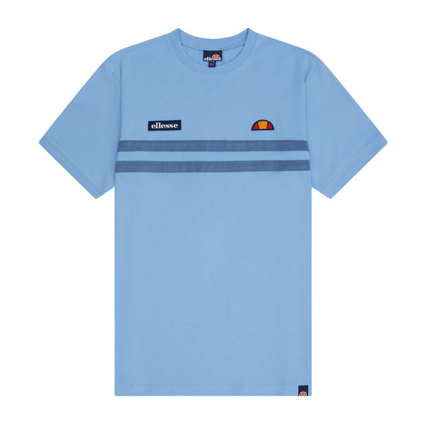 Ellesse Venire T-Shirt - Light Blue/Dark Blue-SPIRALSEVEN DESIGNER MENSWEAR UK