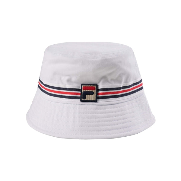 Fila Jojo Heritage Stripe Bucket Hat - White-One Size-SPIRALSEVEN DESIGNER MENSWEAR UK