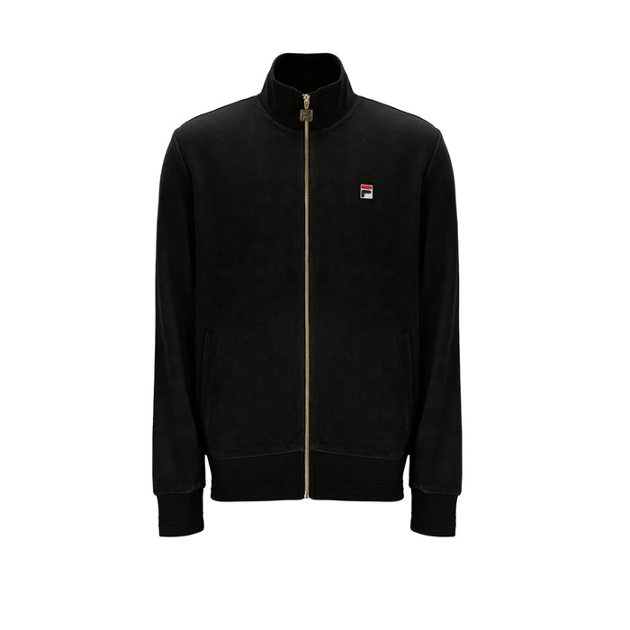 Fila Nero Velour Track Top Jacket Black