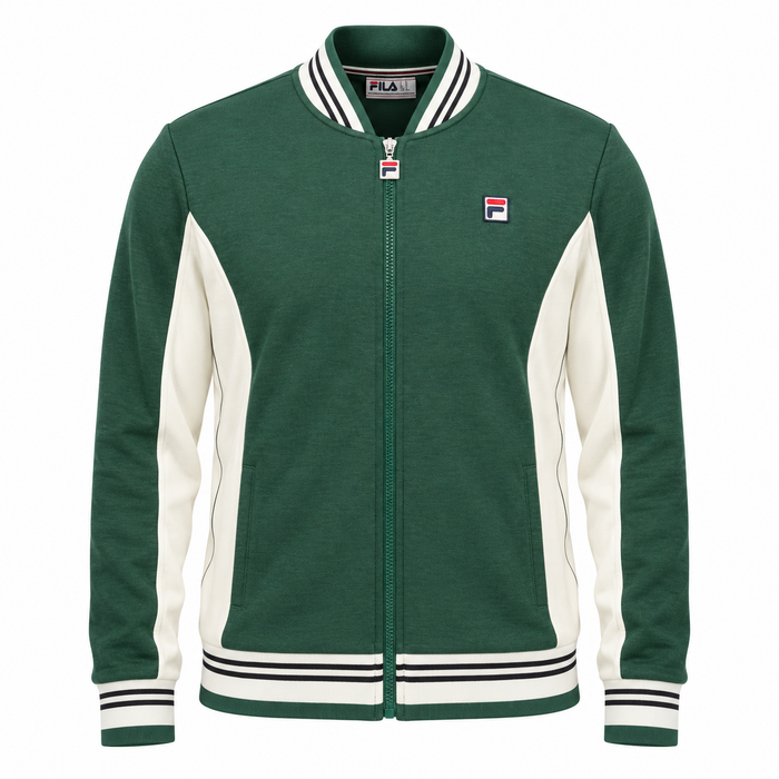 Fila Settanta Baseball Track Top Jacket Pine Needle/Gardenia/Black