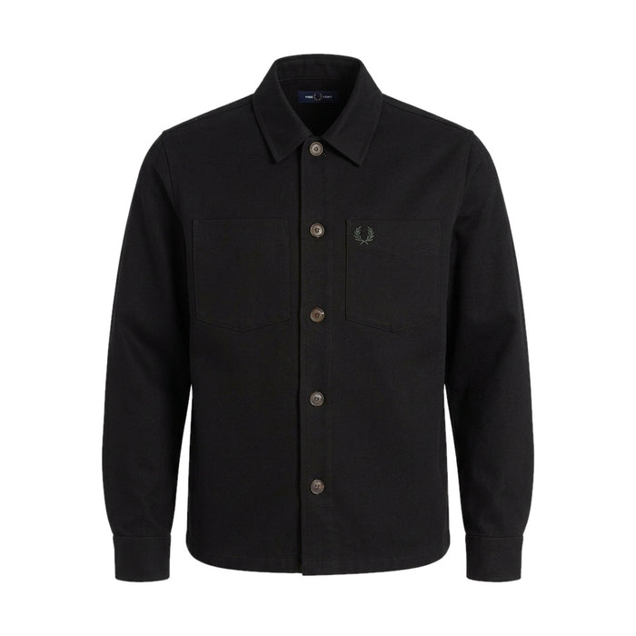 Fred Perry Brushed Twill Overshirt Black