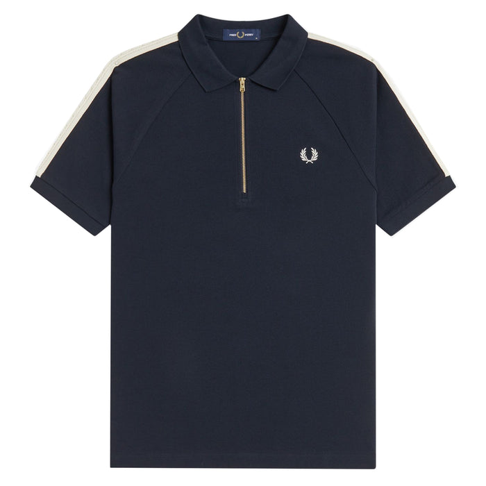 Fred Perry Cable Taped Polo Shirt Navy