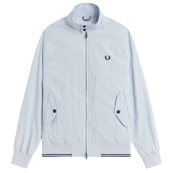 Fred Perry Crinkle Harrington Jacket Dusky Blue