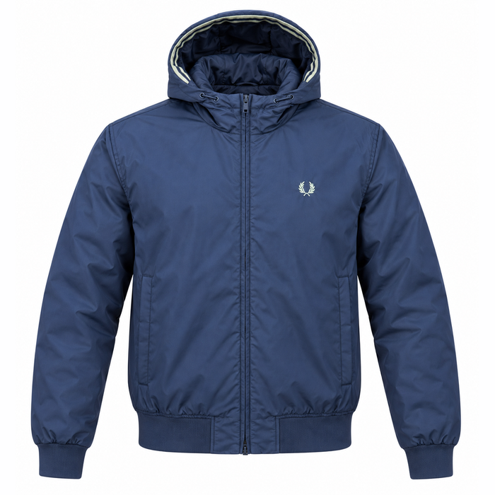 Fred Perry Hooded Brentham Jacket Dark Airforce