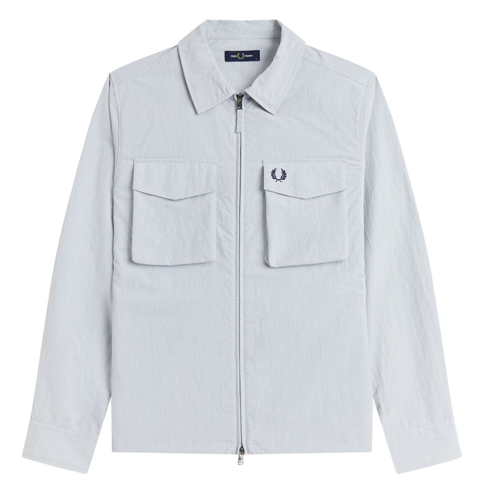 Fred Perry Ripstop Pocket Overshirt Dusky Blue