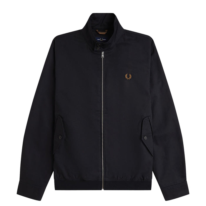 Fred Perry Twill Harrington Jacket Black
