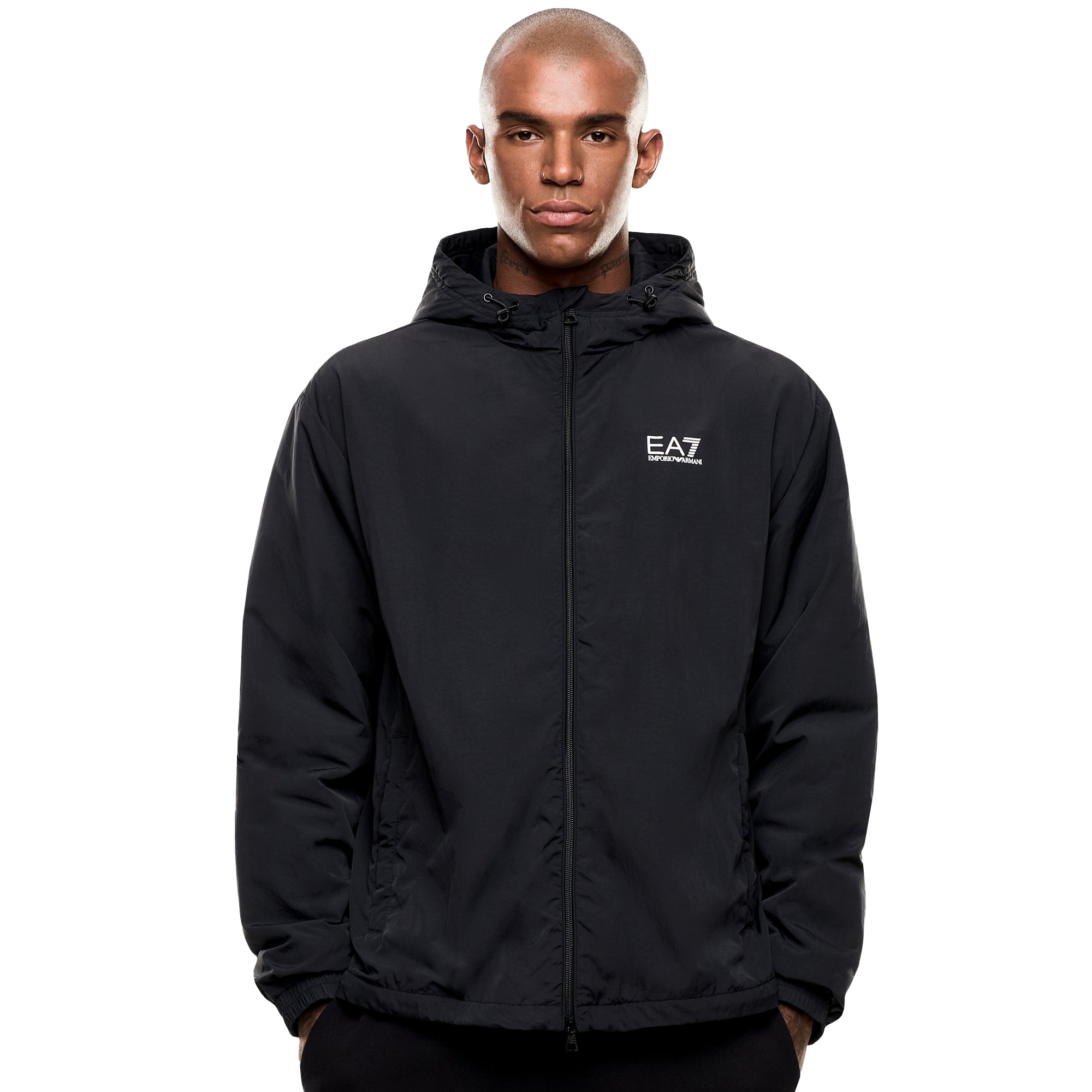 EA7 Emporio Armani Core ID Nylon Hooded Jacket Black – Spiral Seven