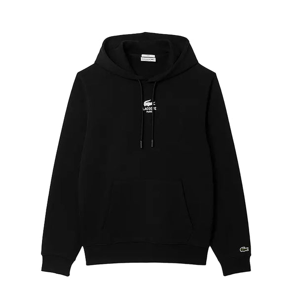 Lacoste Graphic Back Print Hoodie Black