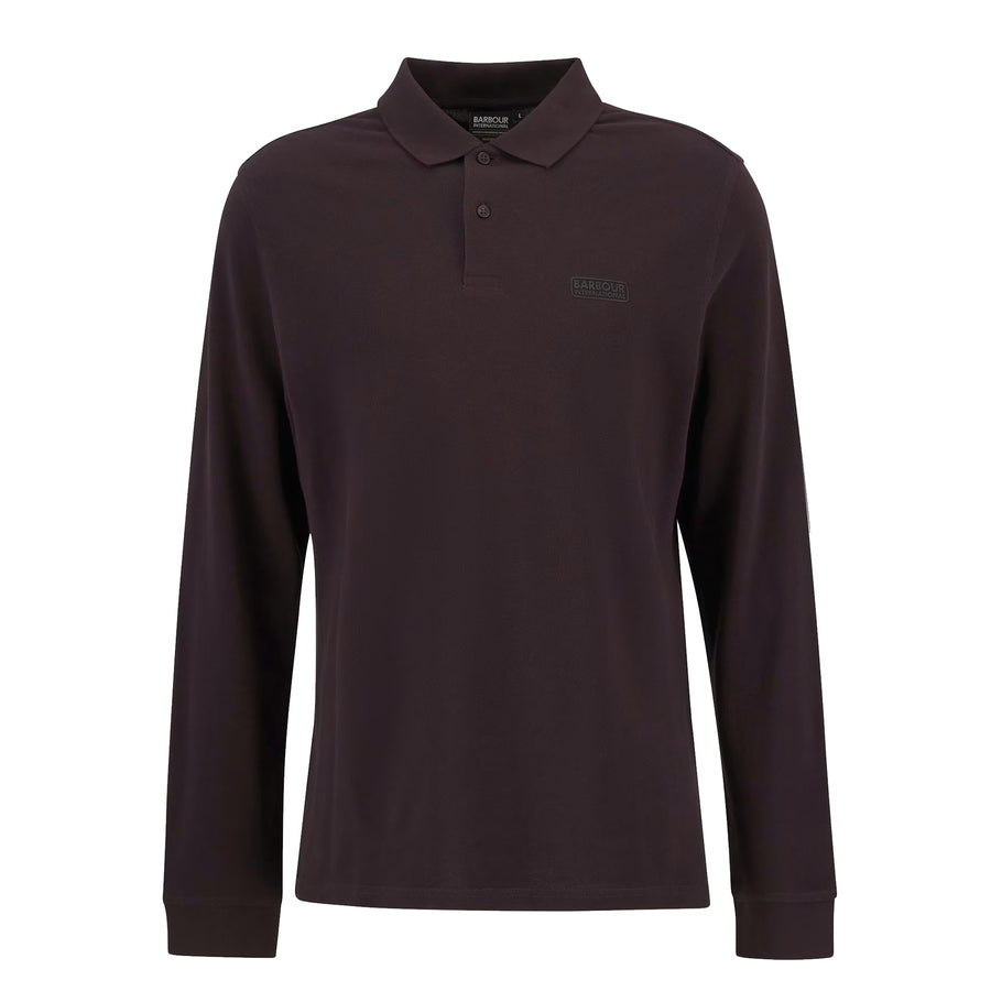 Barbour International Long Sleeve Essential Polo Shirt Java Red