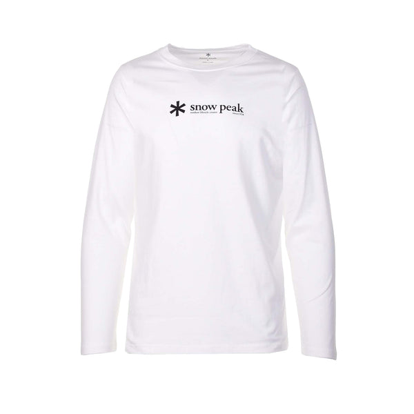 Snow Peak Soft Cotton Logo Long Sleeve T-Shirt White