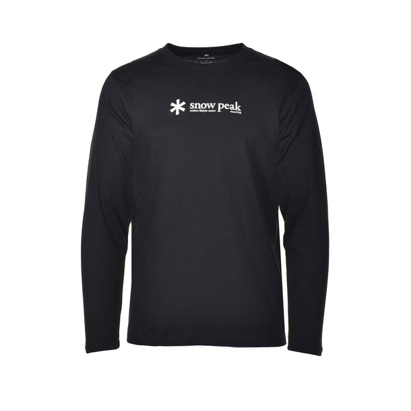 Snow Peak Soft Cotton Logo Long Sleeve T-Shirt Black