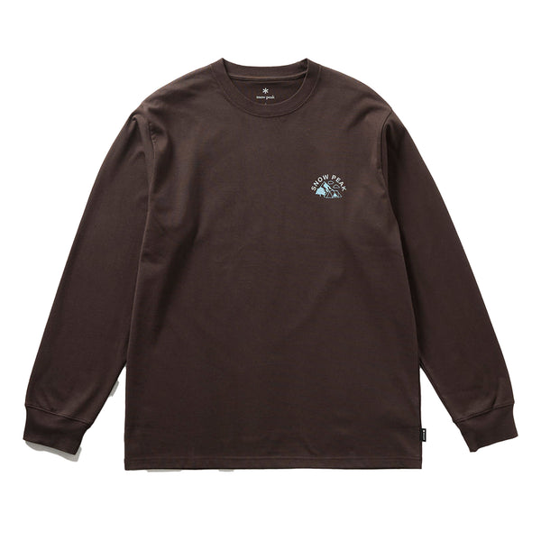 Snow Peak Living With Nature Long Sleeve T-Shirt Dark Brown