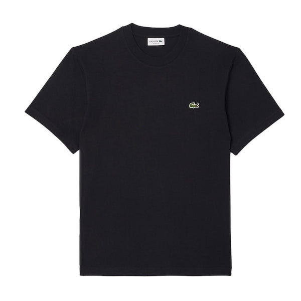 Lacoste Cotton Pima Crew Neck T-Shirt Black-SPIRALSEVEN DESIGNER MENSWEAR UK