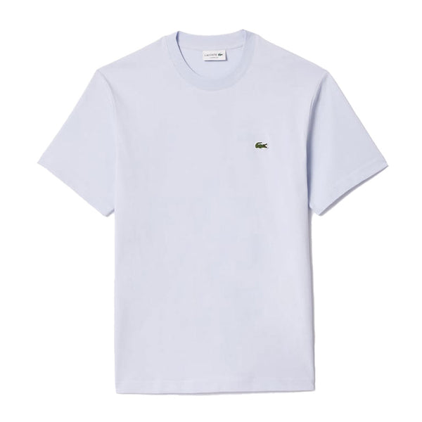 Lacoste Cotton Pima Crew Neck T-Shirt Light Blue-SPIRALSEVEN DESIGNER MENSWEAR UK