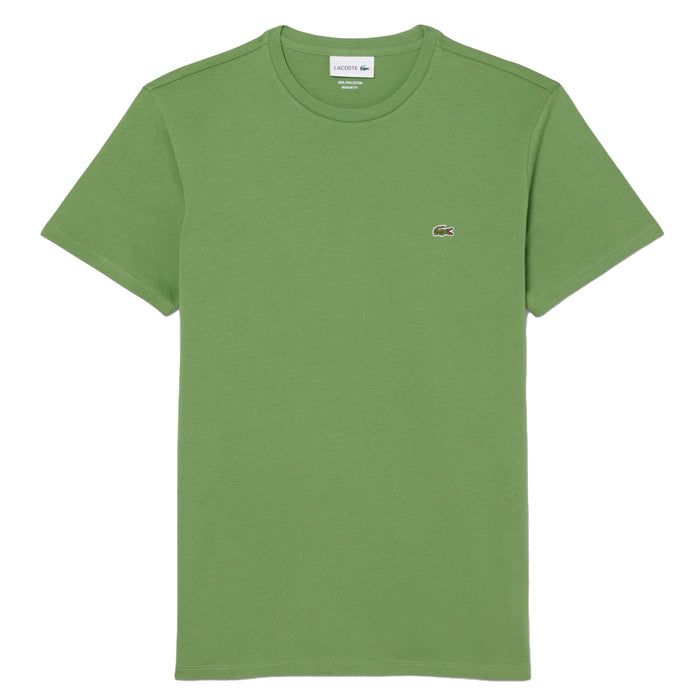Lacoste Cotton Pima Crew Neck T-Shirt Lime Green