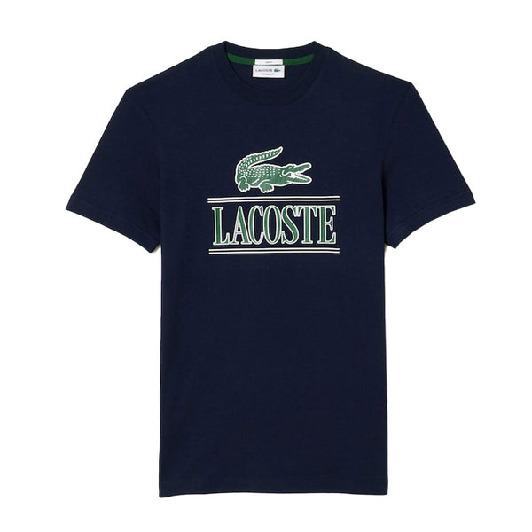 Lacoste Heavy Cotton T-Shirt Navy Blue-SPIRALSEVEN DESIGNER MENSWEAR UK