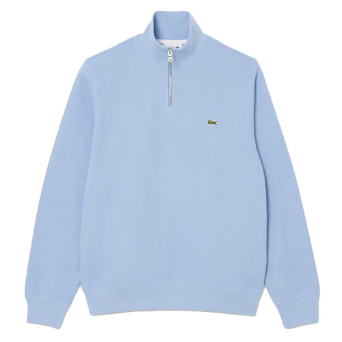 Lacoste Zip-Up High Neck Interlock Sweatshirt Light Blue
