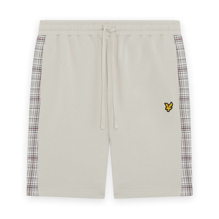 Lyle & Scott Check Panelled Sweat Shorts Cove