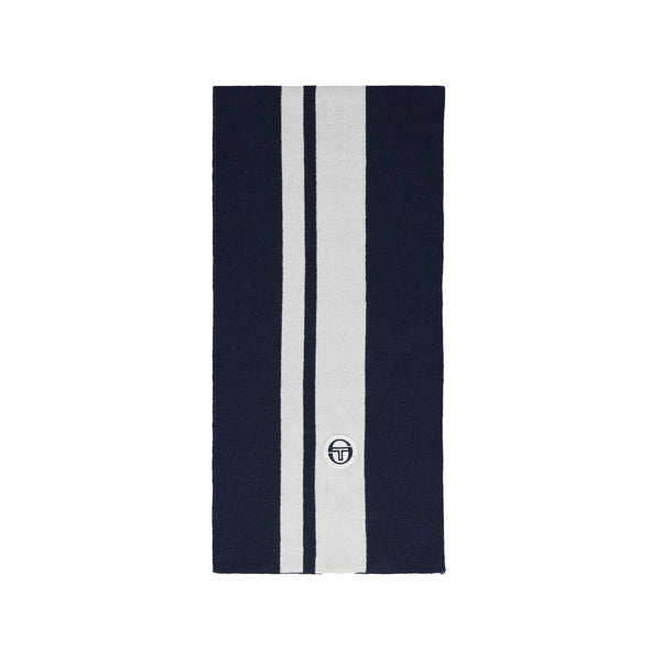 Sergio Tacchini Matchday Striped Scarf Maritime Blue/Gardenia