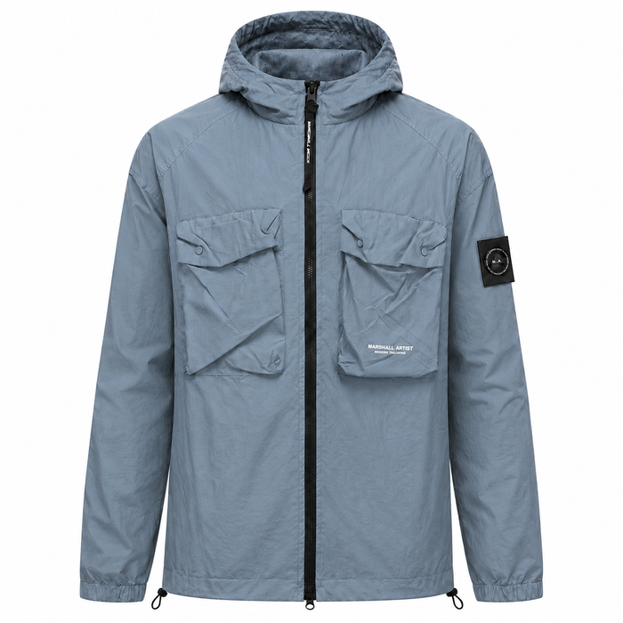 Marshall Artist Centro Hooded Overshirt Storm Grey