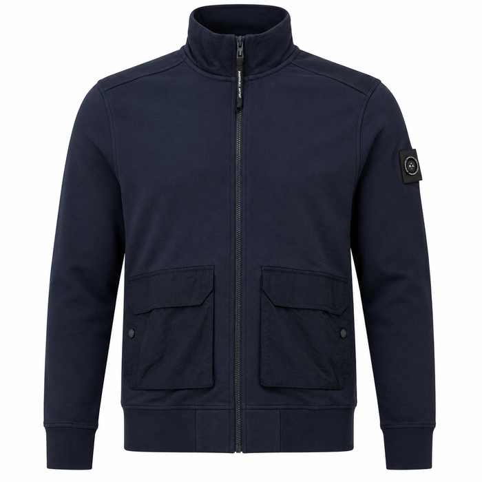 Marshall Artist Streatham Full Zip Sweatshirt Navy