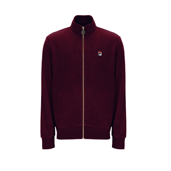 Fila Nero Velour Track Top Jacket Fig