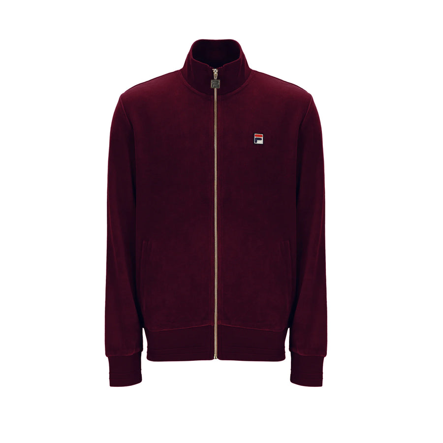 Fila Nero Velour Track Top Jacket Fig