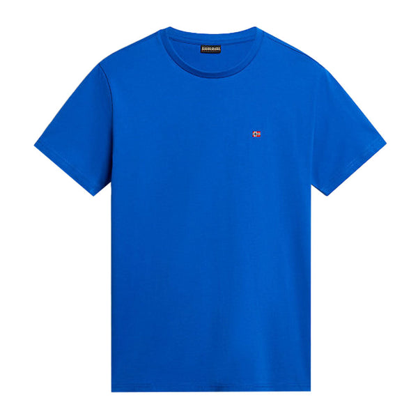 Napapijri Salis Sum T-Shirt Blue Lapis-SPIRALSEVEN DESIGNER MENSWEAR UK